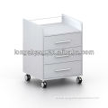 3 drawers wooden Storage Cabinets With Wheels